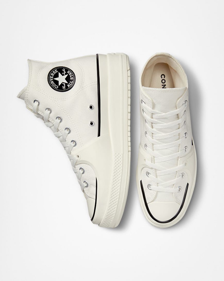 Women's Converse Chuck Taylor All Star Construct High Top Shoes White / Black | AU 9C463D